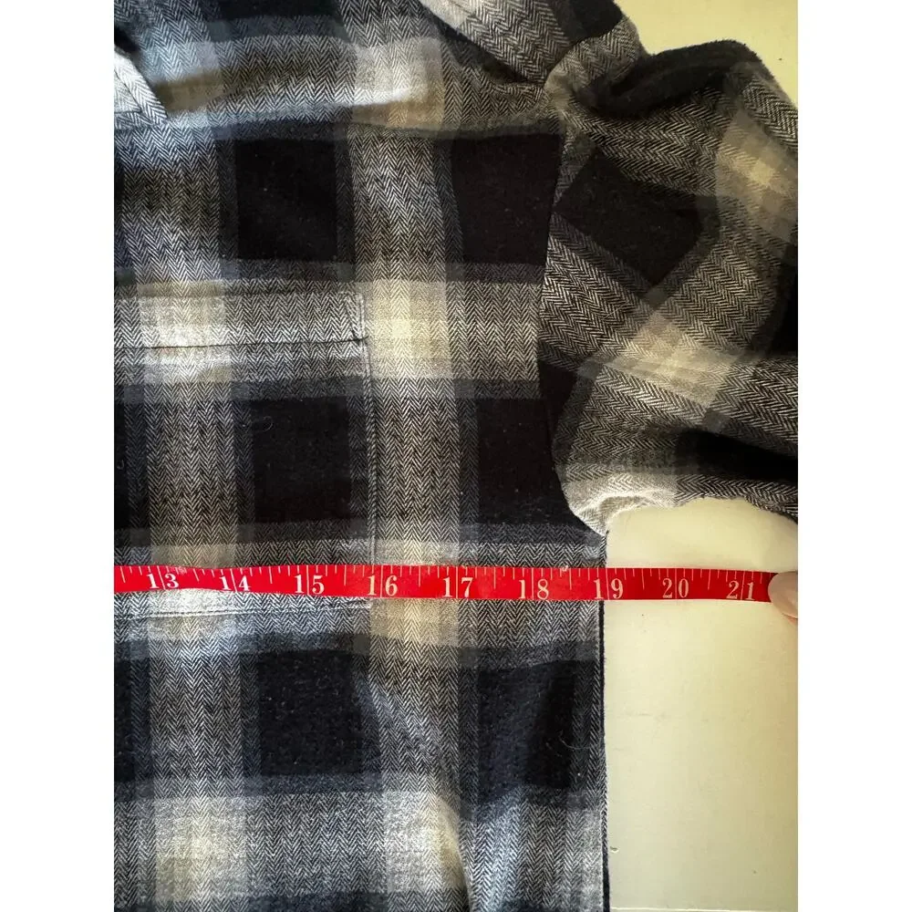 Gap Teen‎ Flannel Button-Up Shirt Long Sleeve Plaid 100% Cotton Size XL (12)